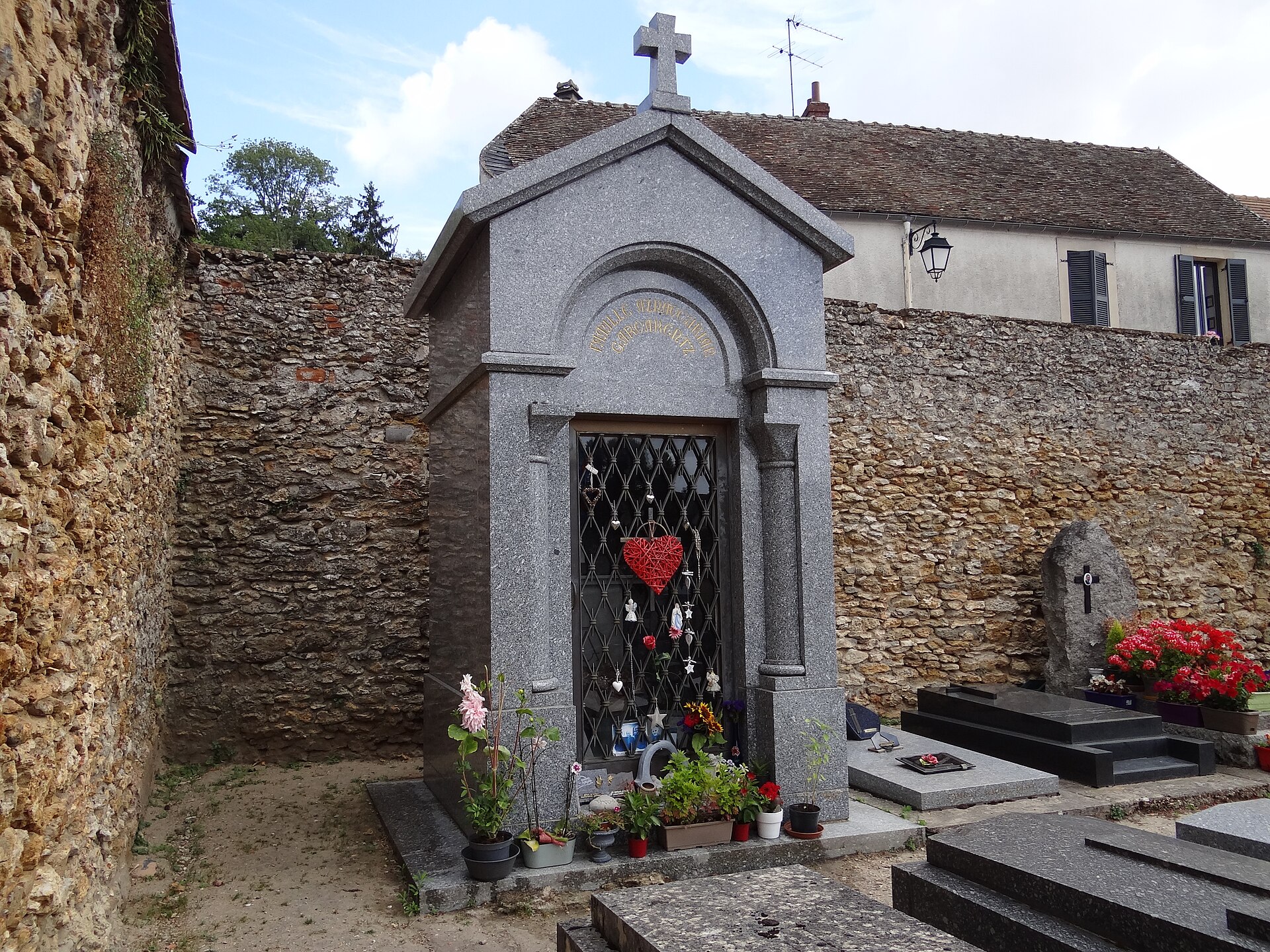 The Aznavour family crypt at Montfort-l'Amaury, west of Paris