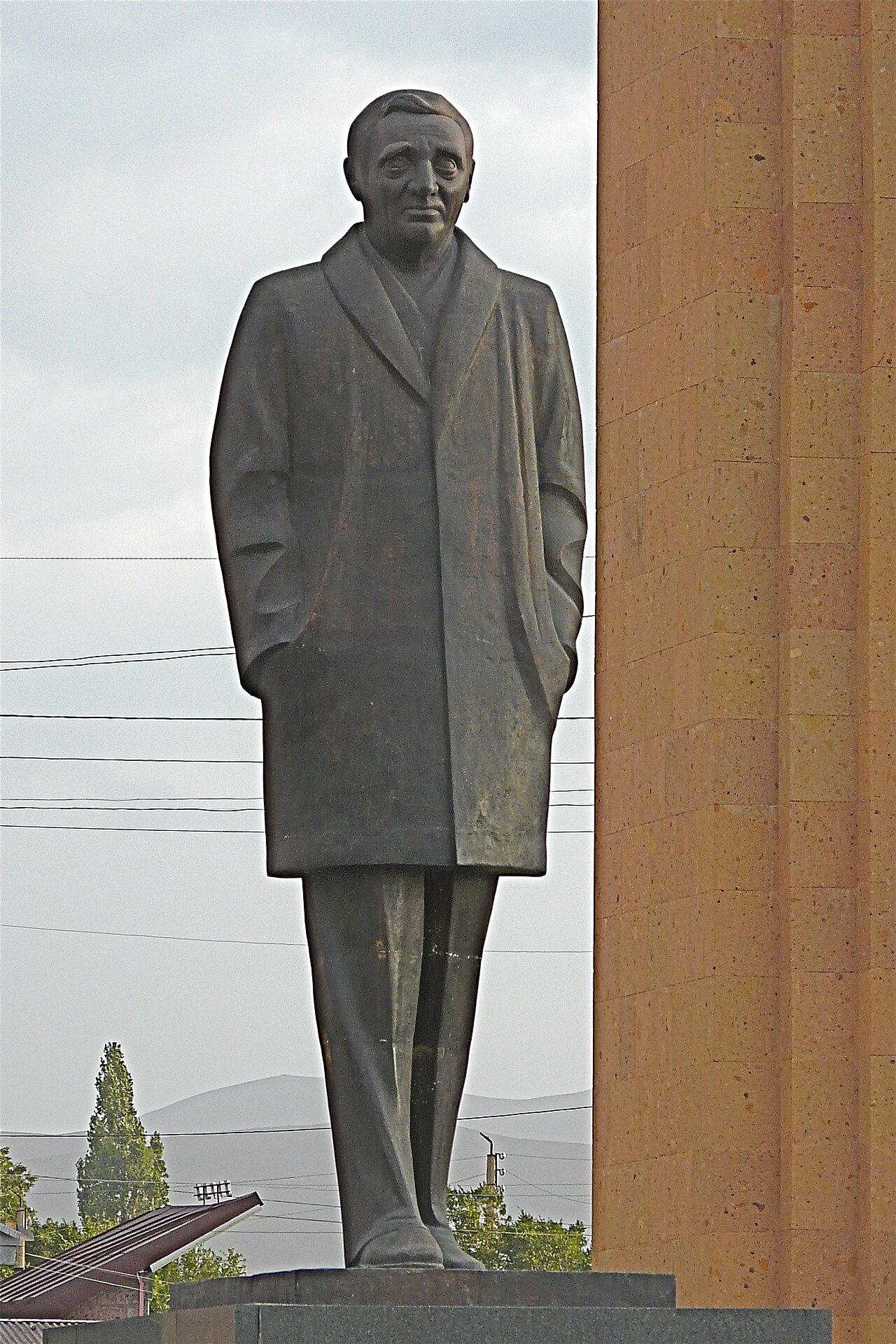 Statue of Charles Aznavour in Gyumri