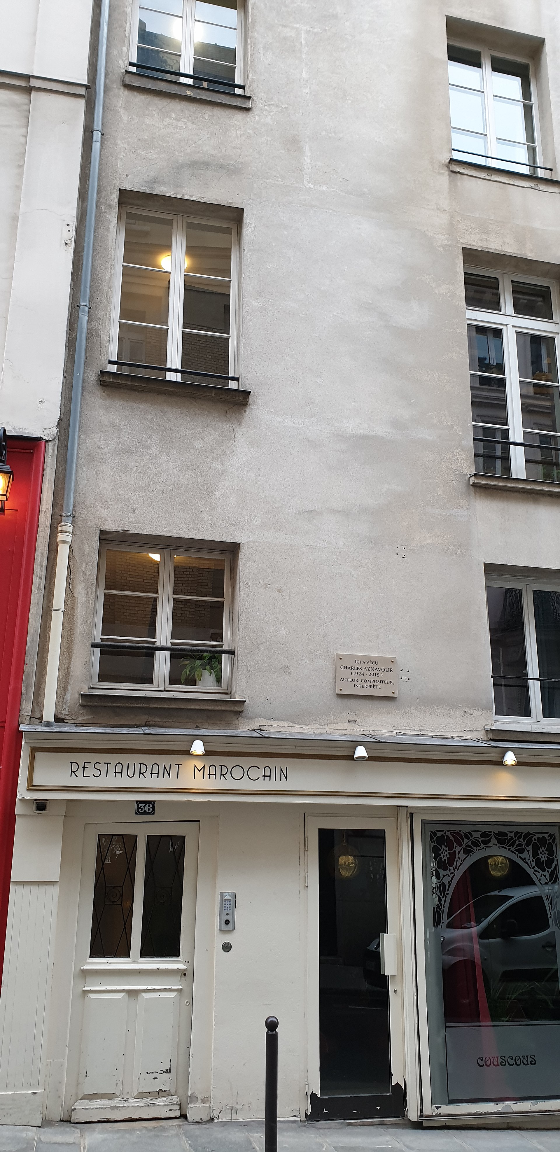 36 rue Monsieur-le-Prince, Paris, where the Aznavour family lived