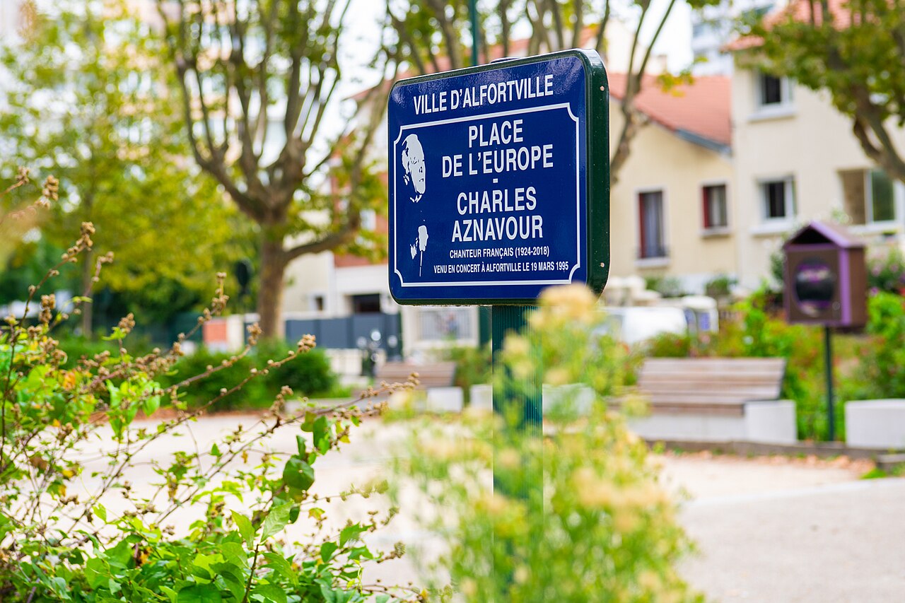 The Place de l’Europe-Charles-Aznavour in Alfortville, France